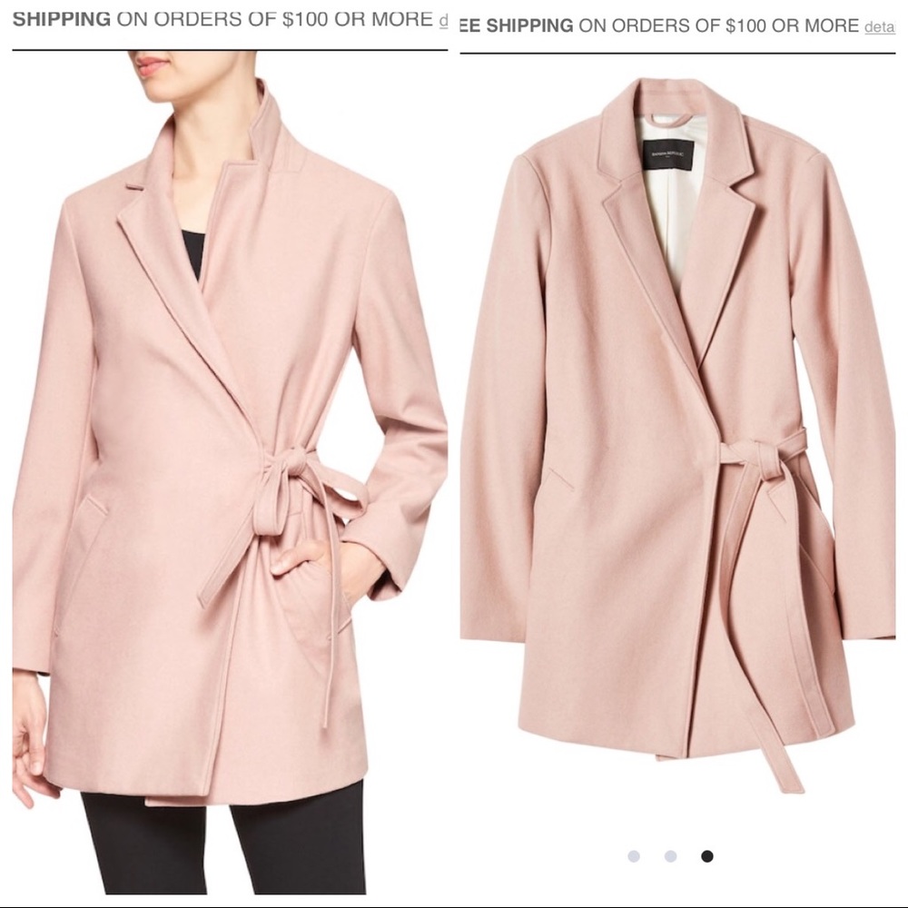 ❌⭕️ SOLD Banana Republic Pink Coat Petite XXS